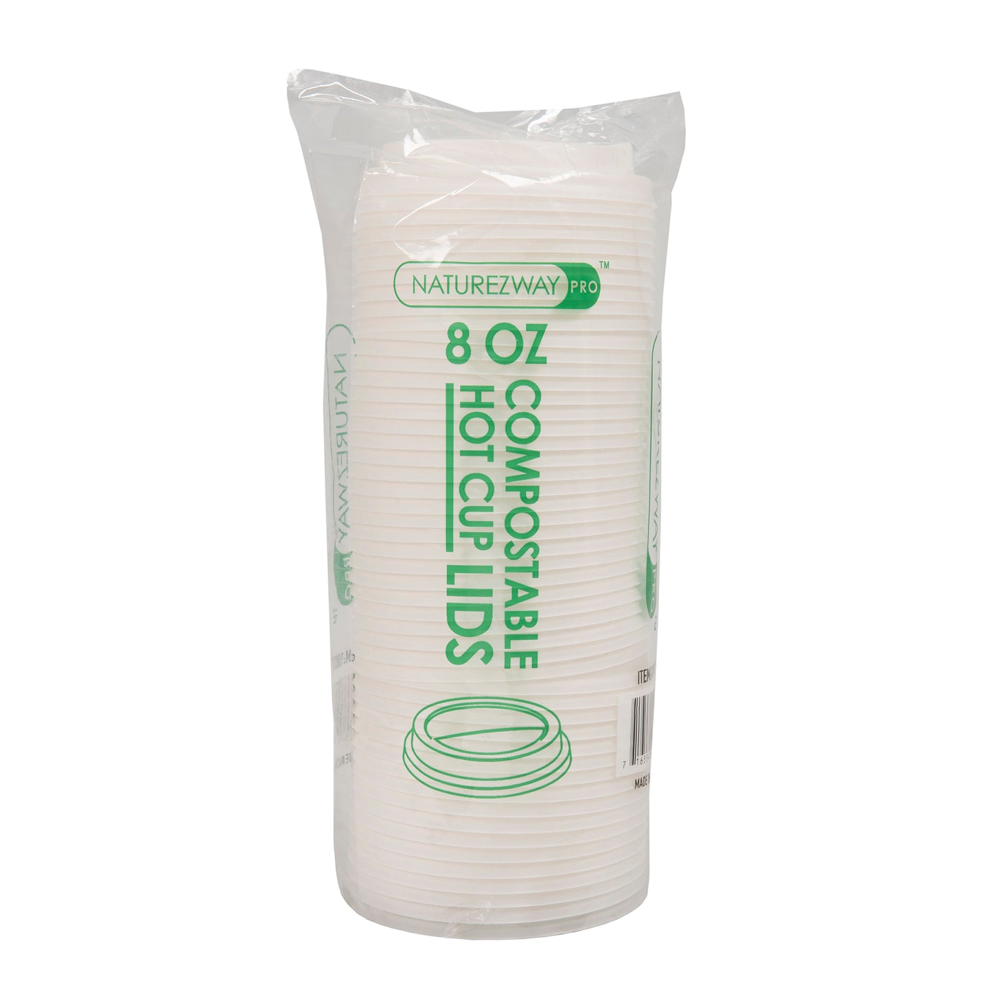Eco-Friendly 50 PACK Frosted Lids for 8 oz. Cups – Compostable & Sustainable