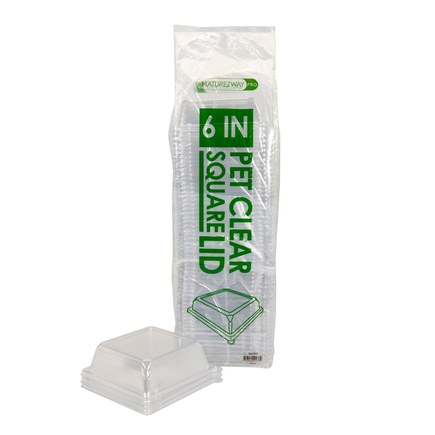 Eco-Friendly 125 Pack To Go Clear Lids for 6" Square Plates – Compostable & Sustainable