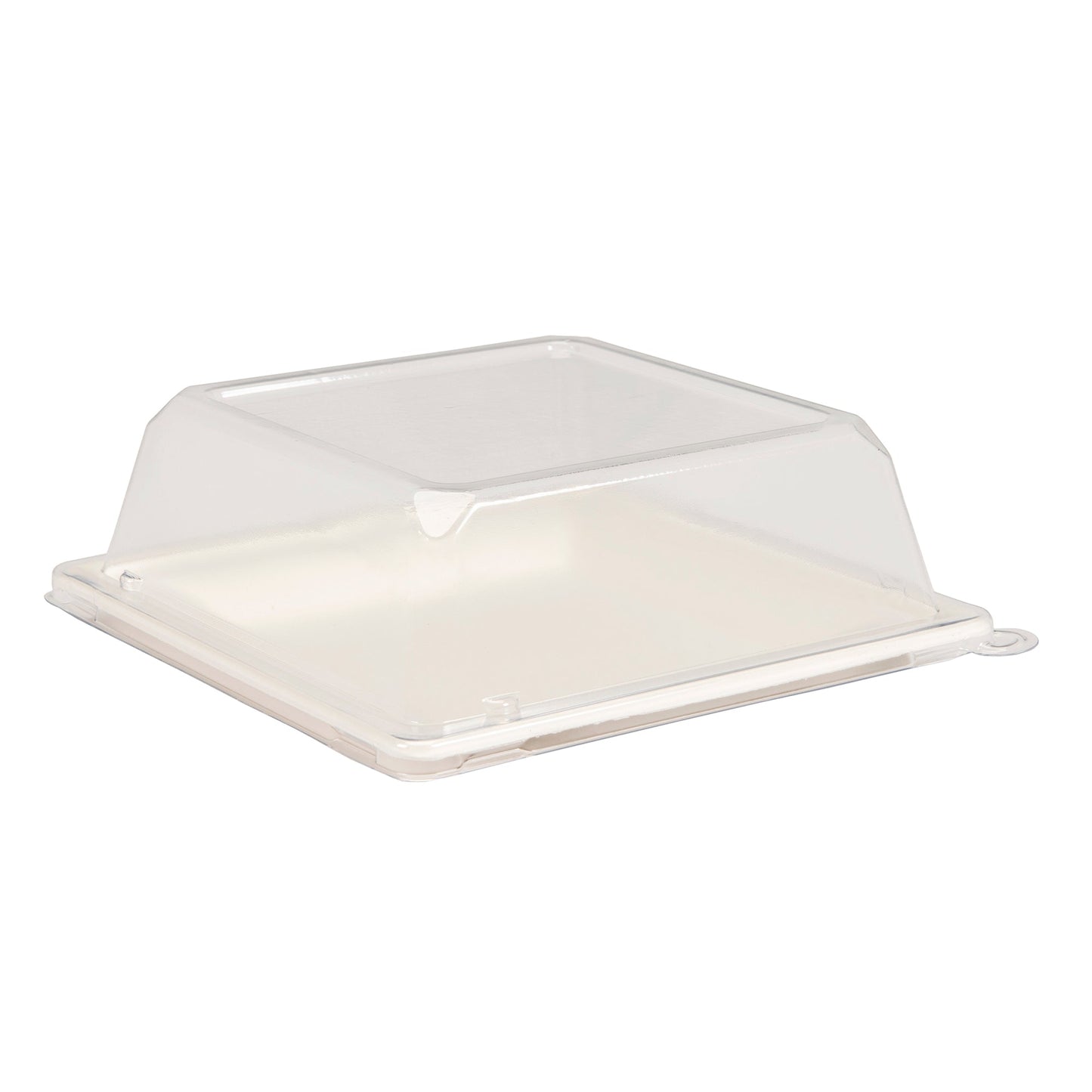 Eco-Friendly 125 Pack To Go Clear Lids for 8" Square Plates – Compostable & Sustainable