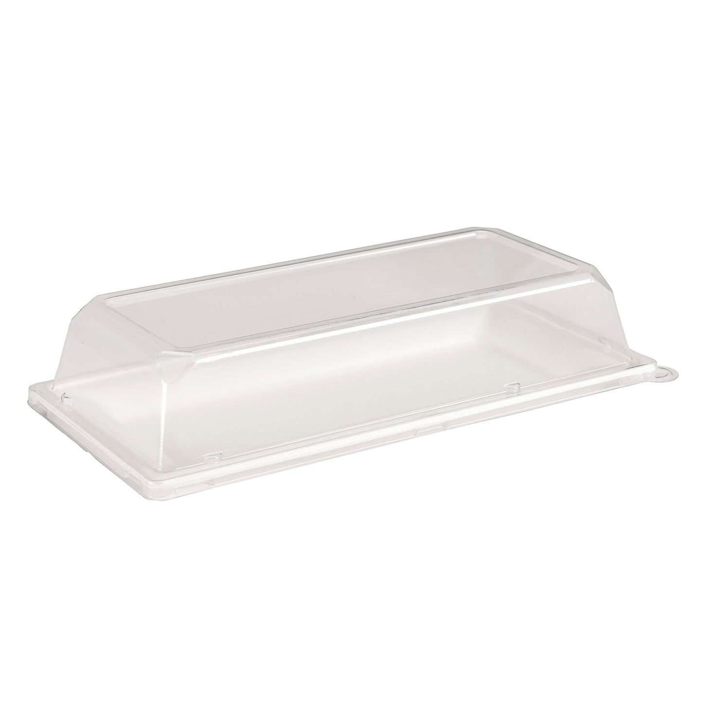 Eco-Friendly 125 Lid Pack To Go Clear Lids for 10" X 5" Rectangle Sushi Plates – Compostable & Sustainable