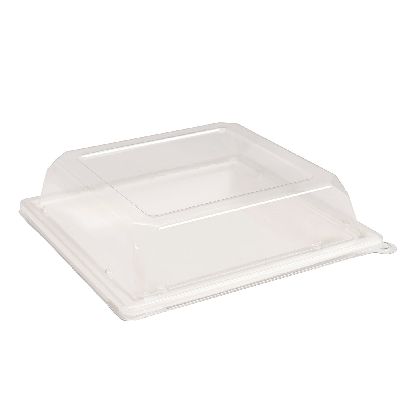 Eco-Friendly 125 Pack To Go Clear Lids for 6" Square Plates – Compostable & Sustainable