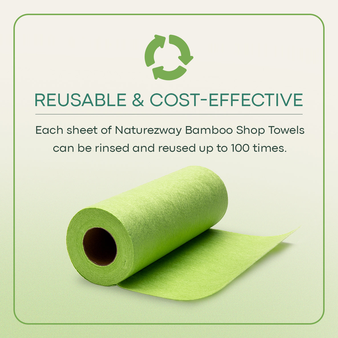 Eco-Friendly Bamboo Disposable Shop Towels Single Roll Multi purpose, Durable, and Reusable, Planet friendly, Ultra Absorbent – Compostable & Sustainable