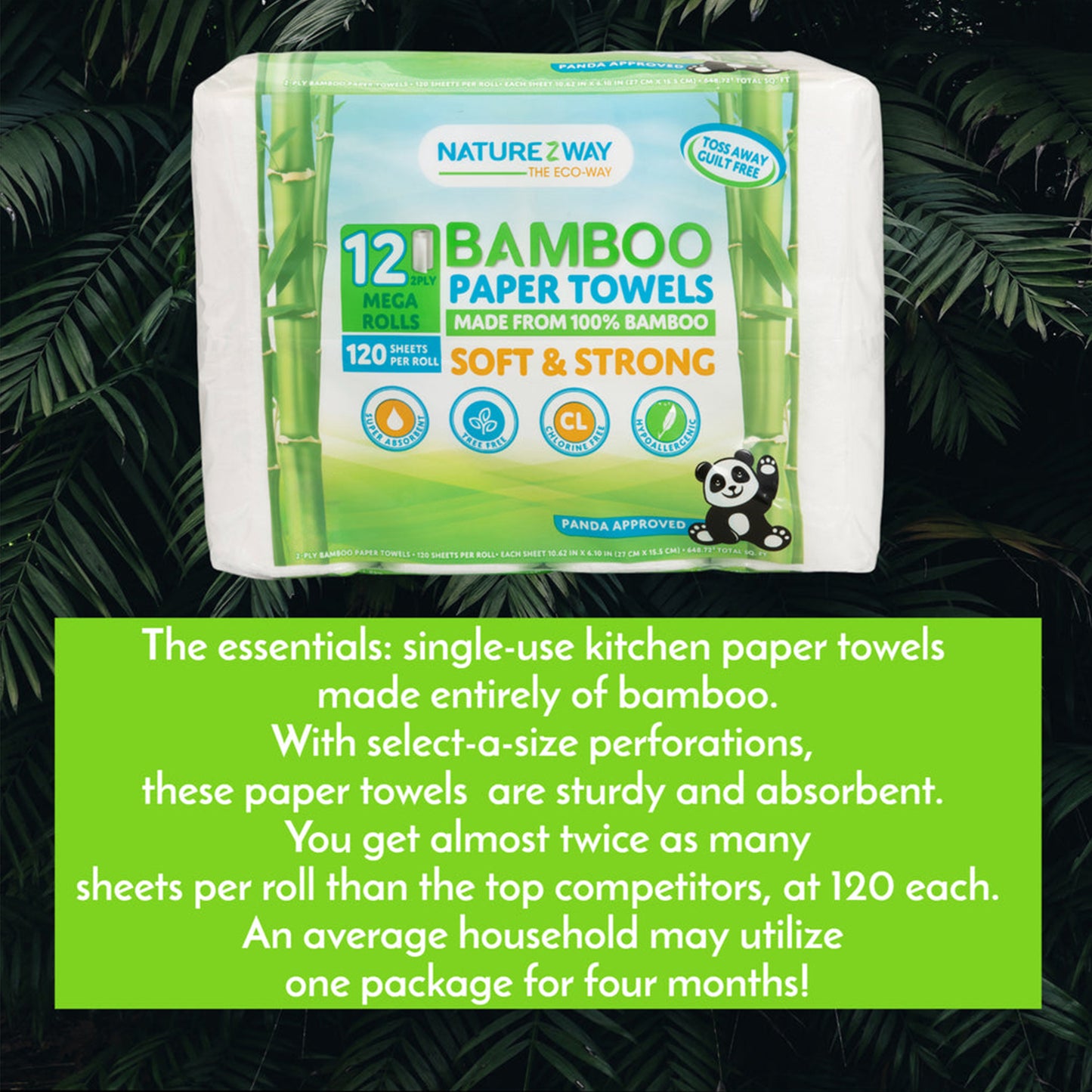 Disposable Bamboo Paper Towels – Strong, Absorbent, Eco-Friendly