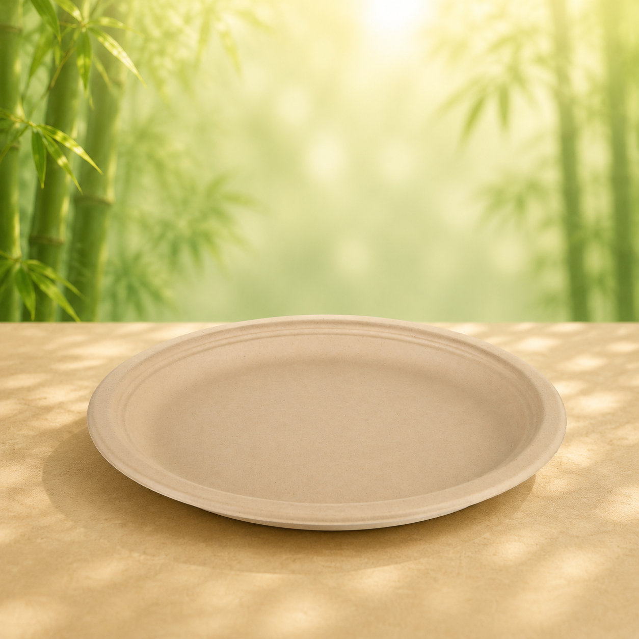 NatureZway 12 inch bamboo sugarcane oval serving platters, 20 pack