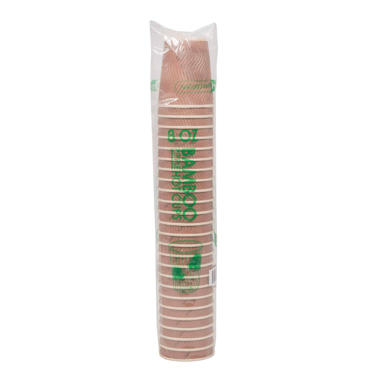 Eco-Friendly 25 PACK 8 oz. Ripple Double Sleeved Hot Cups – Compostable & Sustainable