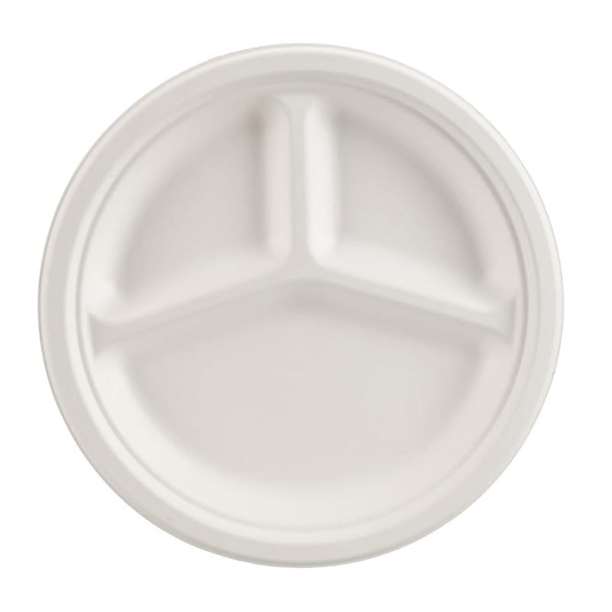 NatureZway 125 Pack 6" Bamboo Sugarcane Round Plates - Compostable, Leak-Proof, Heavy-Duty, Microwave Safe