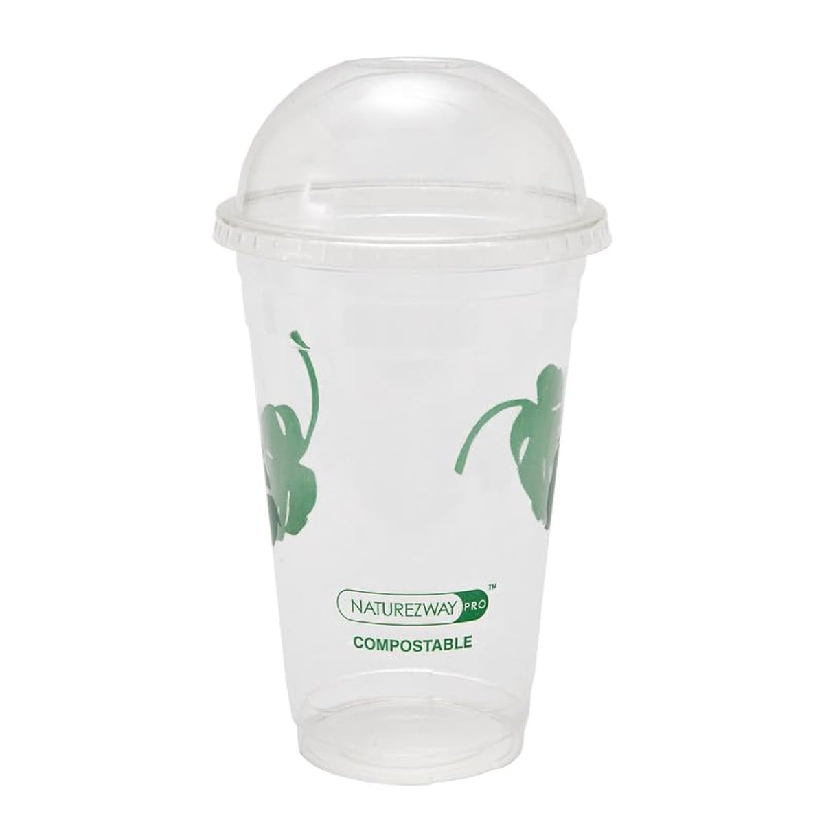 NatureZway 50 Pack Compostable Cold Cups (12 oz.) - Leak Proof, Heavy Duty, Plant-Based