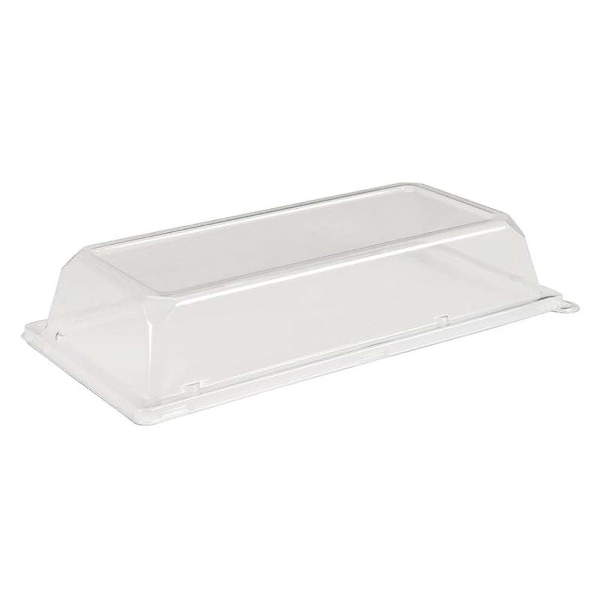 NatureZway 10"x5" Rectangle Sushi Plate Lids, Case of 4 (500 Lids Total) - Freezer, Microwave Safe and Heat Resistant