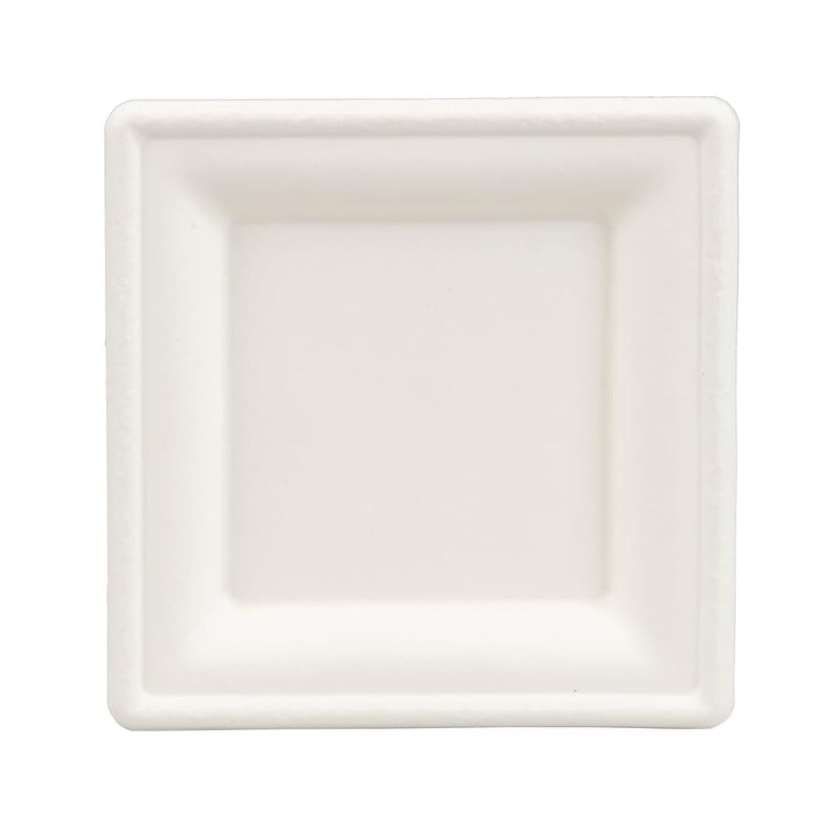 NatureZway 6" Bamboo & Sugarcane Square Plates - Freezer, Microwave Safe and Heat Resistant (125 Pack)