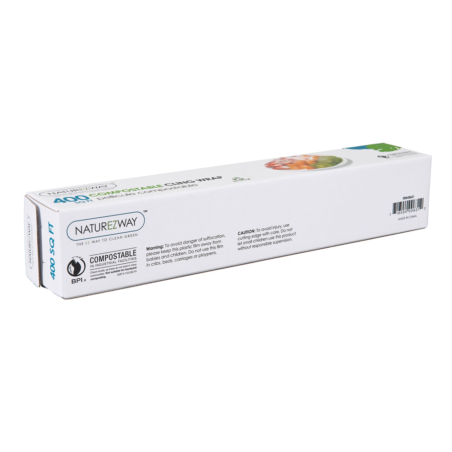 Eco-Friendly 1 Roll Food Cling Wrap Compostable – Compostable & Sustainable