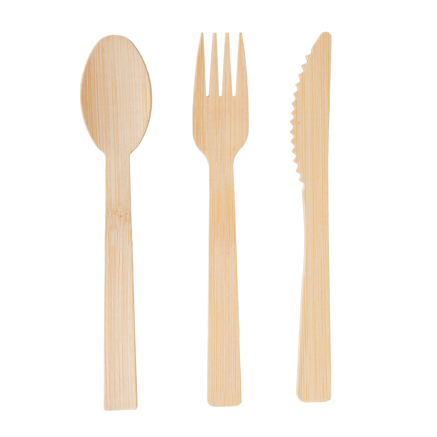 Bamboo Cutlery Set – Compostable Spoons, Forks & Knives for Events