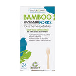 (24 PACK) Bamboo Disposable Forks