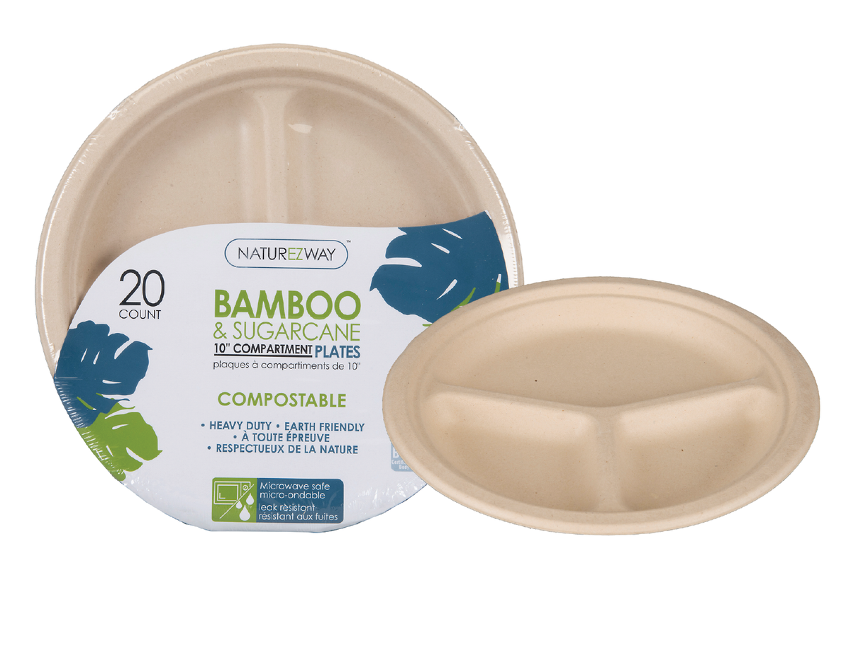 Earth's Natural Alternative 10 in. Unbleached Bamboo Compostable