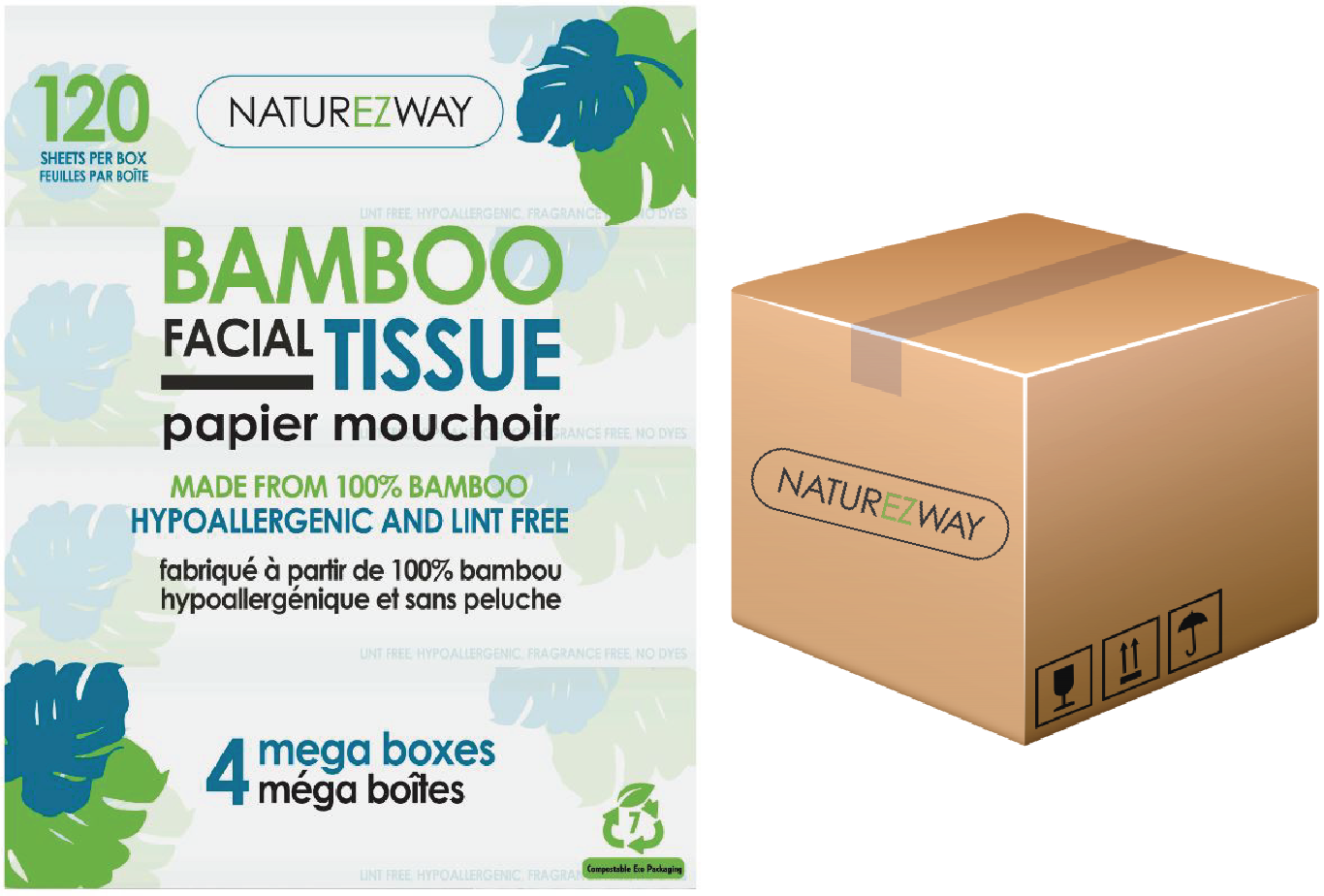 2-Ply Bamboo Facial Tissues – Soft & Sustainable for Sensitive Skin