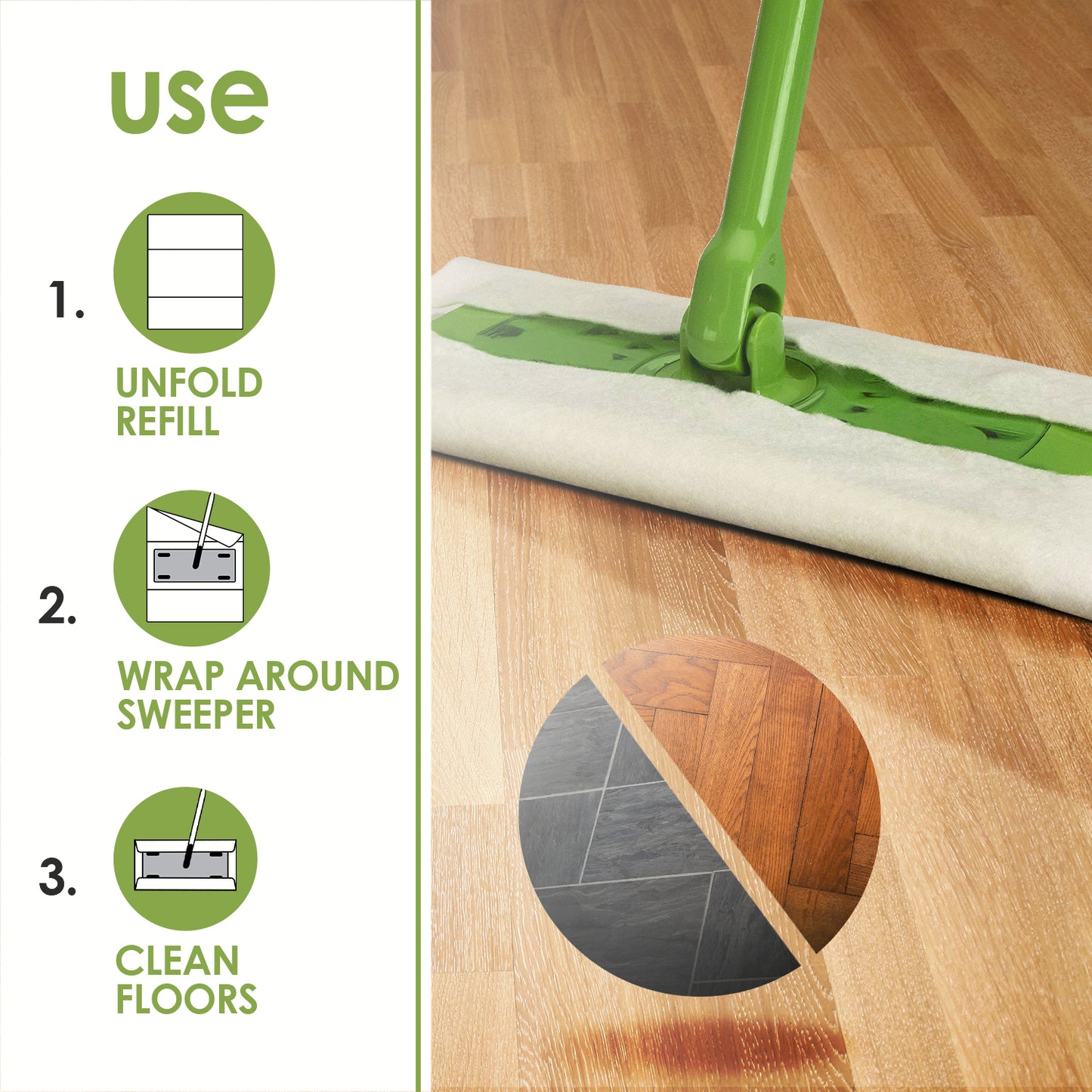 Eco-Friendly 1 Box 20 Wipes Dry Floor Wipes – Compostable & Sustainable