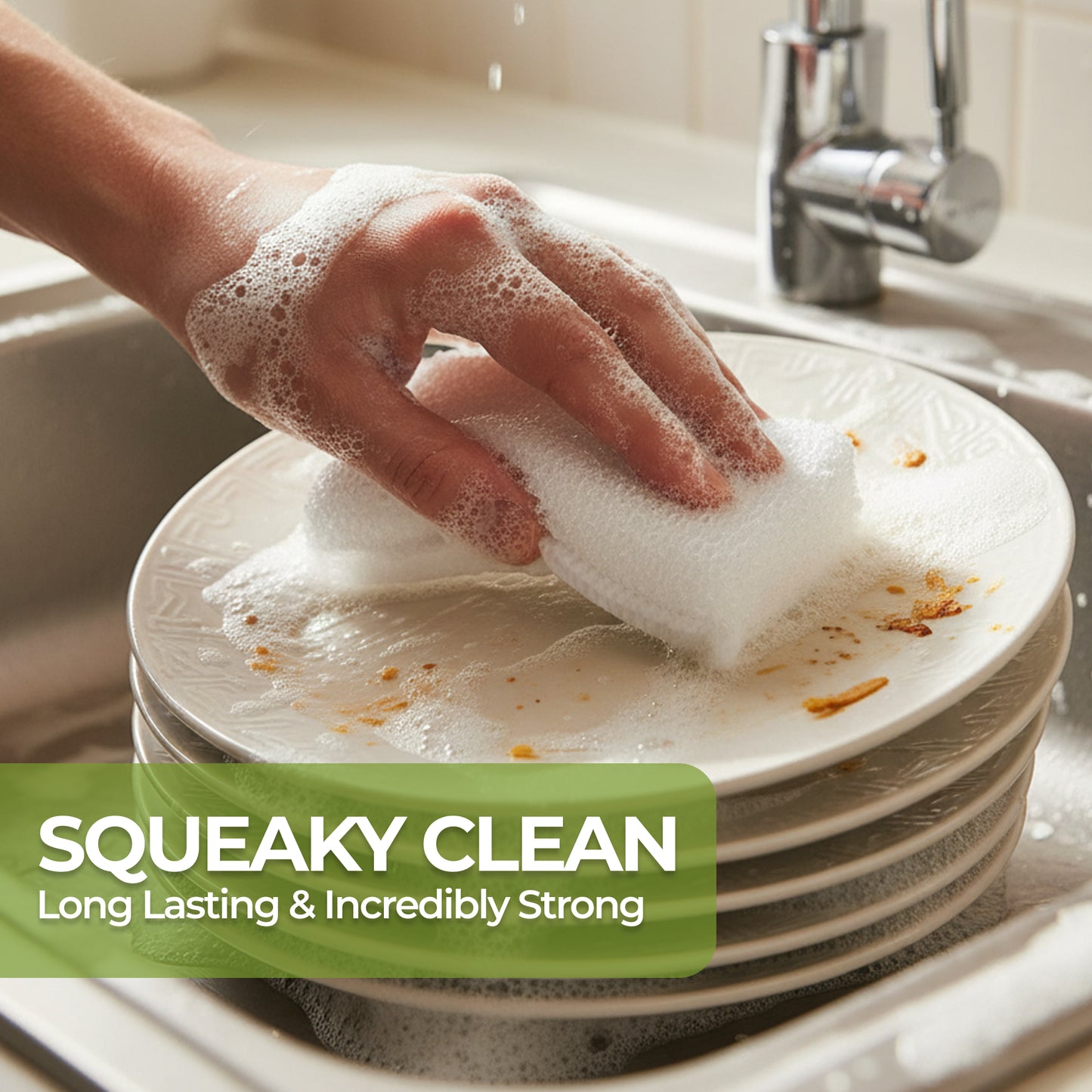 Reusable Bamboo Cleaning Sponges – Eco-Conscious Household Use