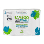 Bamboo Paper Towels (4 Rolls) 120 Sheets Per Roll (2 Ply)