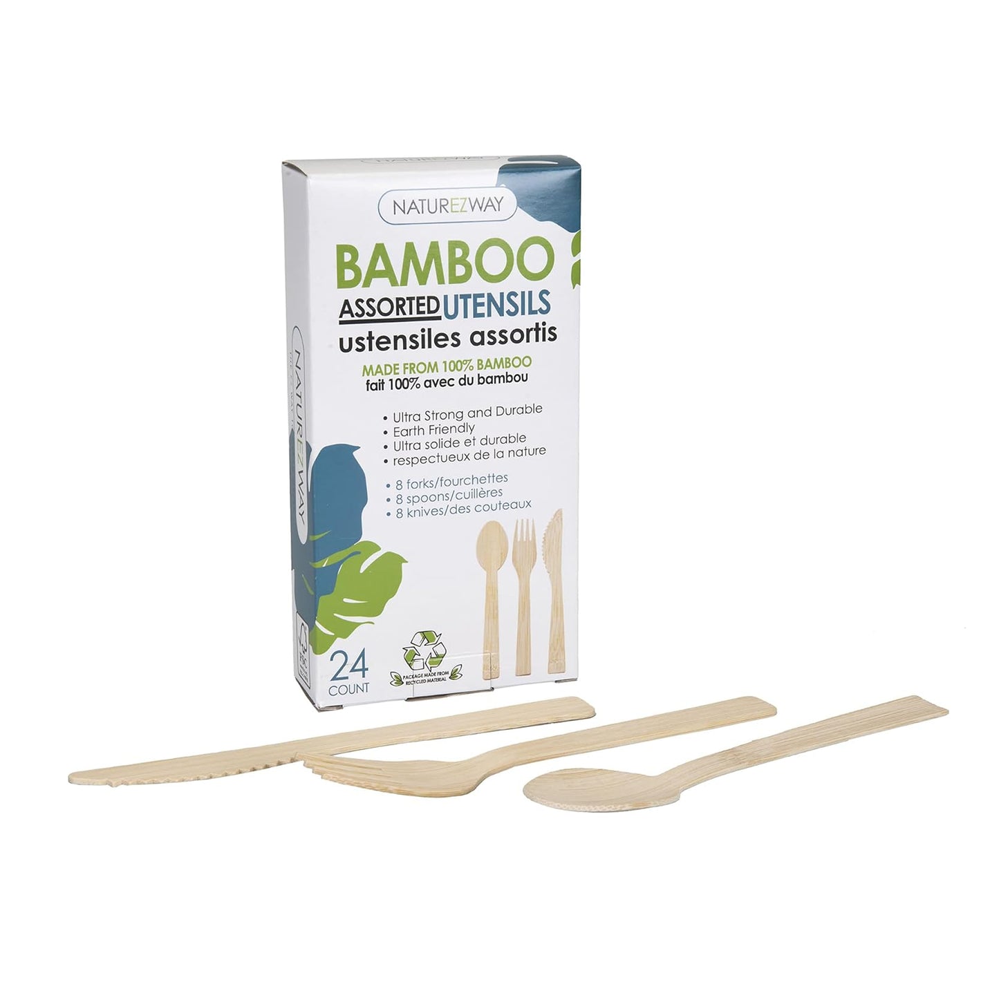Bamboo Cutlery Set – Compostable Spoons, Forks & Knives for Events