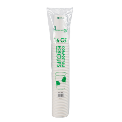 Eco-Friendly 50 PACK 16 oz. Hot & Cold Cups – Compostable & Sustainable
