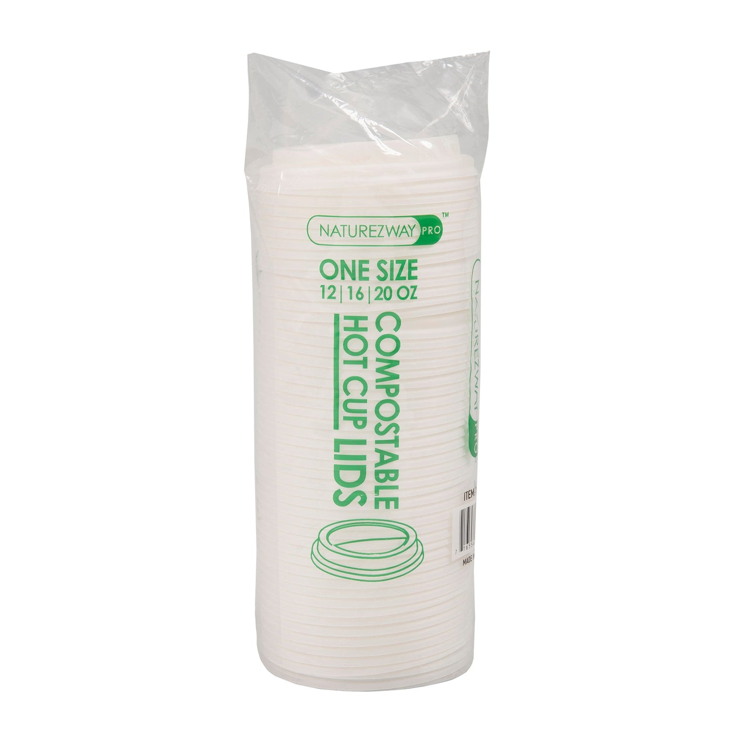 Eco-Friendly 50 PACK Frosted Lids for 12 oz./16 oz./20 oz. Cups – Compostable & Sustainable