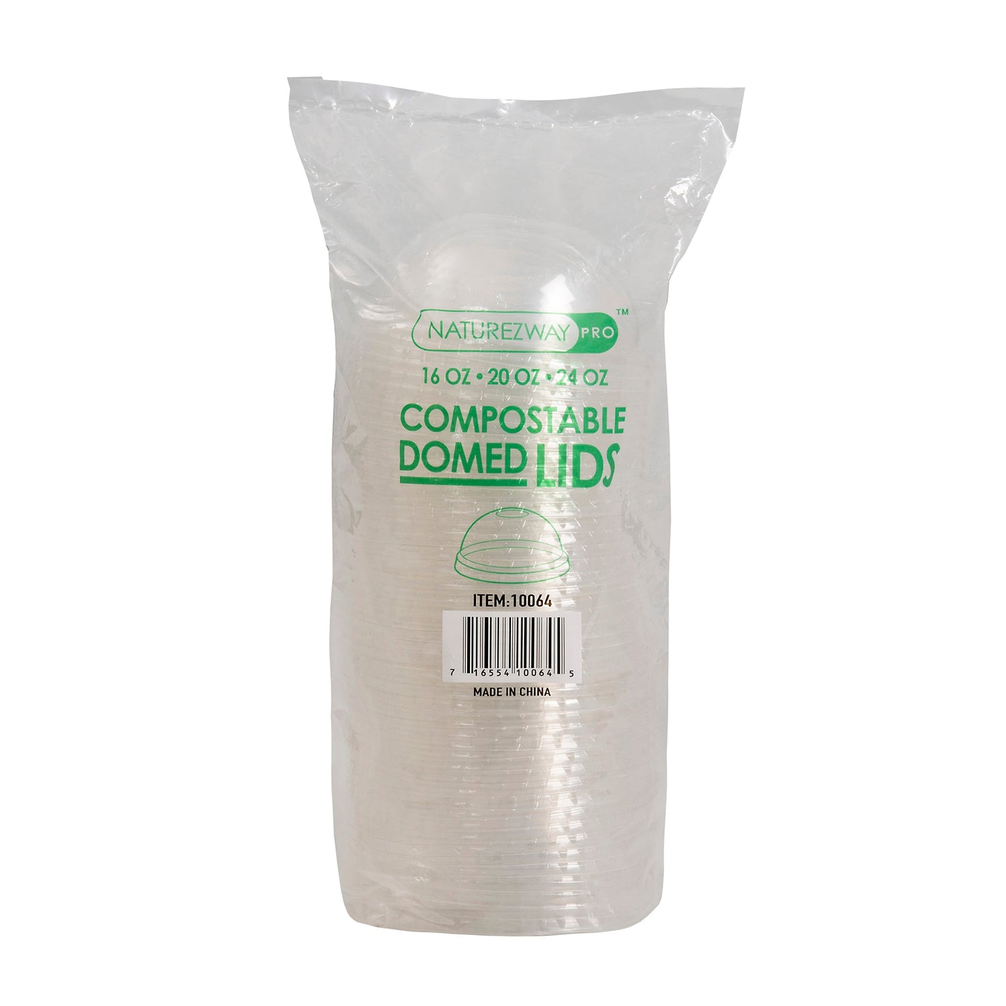 Eco-Friendly Naturezway Pro Domed Lids for 32 oz. Cold Cups | Eco Friendly, Biodegradable & Spill Resistant – Compostable & Sustainable