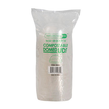 Eco-Friendly Domed Lids for Cold Cups For 12 oz./16 oz./20 oz./24 oz. – Compostable & Sustainable