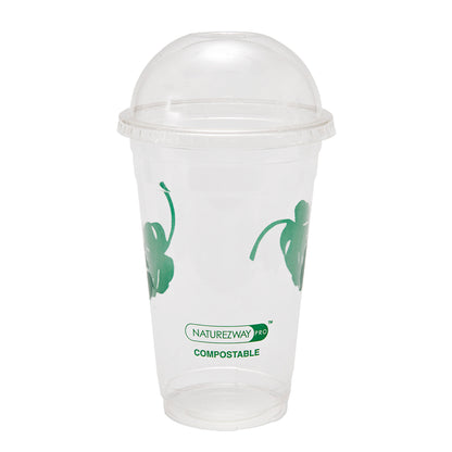 Eco-Friendly Domed Lids for Cold Cups For 12 oz./16 oz./20 oz./24 oz. – Compostable & Sustainable