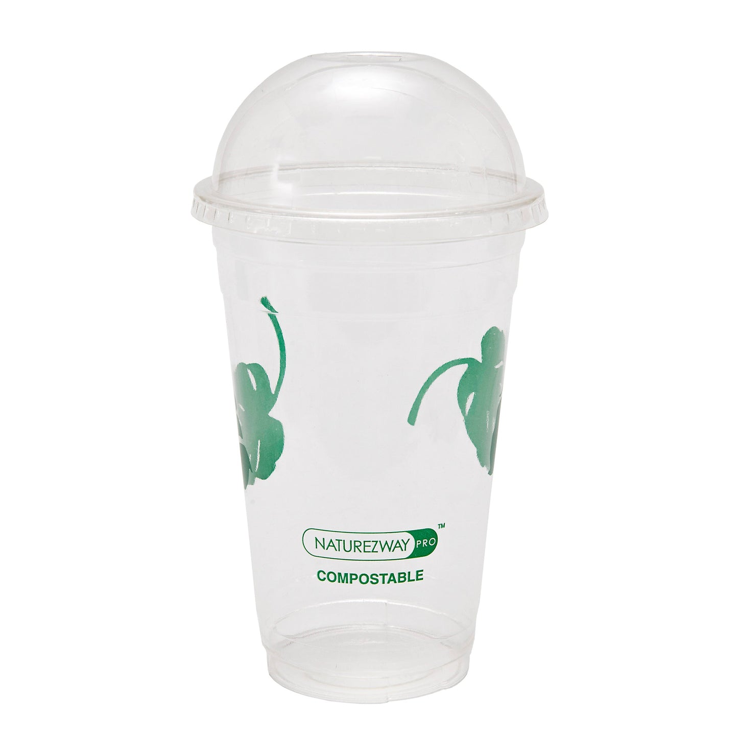 Eco-Friendly Naturezway Pro Domed Lids for 32 oz. Cold Cups | Eco Friendly, Biodegradable & Spill Resistant – Compostable & Sustainable