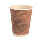 (25 PACK) 12 oz. Double Sleeved Ripple Hot Cups
