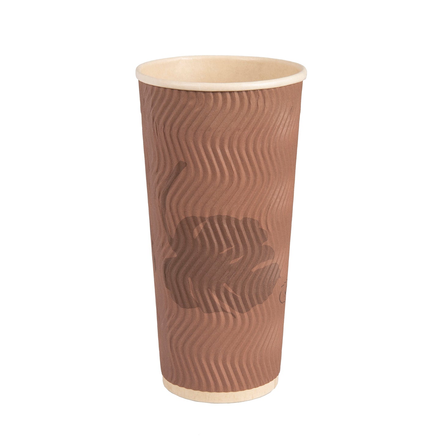 Eco-Friendly 25 PACK 20 oz. Double Sleeved Ripple Hot Cups – Compostable & Sustainable