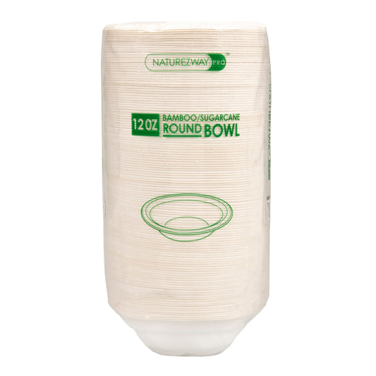 Eco-Friendly 125 PACK 12 oz. Bamboo Bowls – Compostable & Sustainable