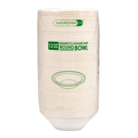 (125 PACK) 12 oz. Bamboo Bowls