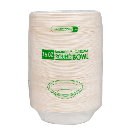 Eco-Friendly 125 PACK 16 oz. Bamboo Bowls – Compostable & Sustainable