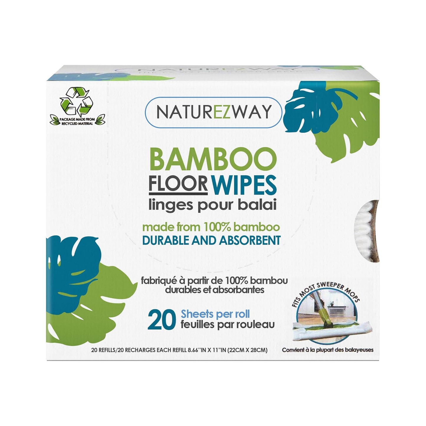 Eco-Friendly 1 Box 20 Wipes Dry Floor Wipes – Durable & Sustainable
