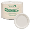 Eco-Friendly 125 PACK 9" Inch Bamboo Round Plates – Compostable & Sustainable