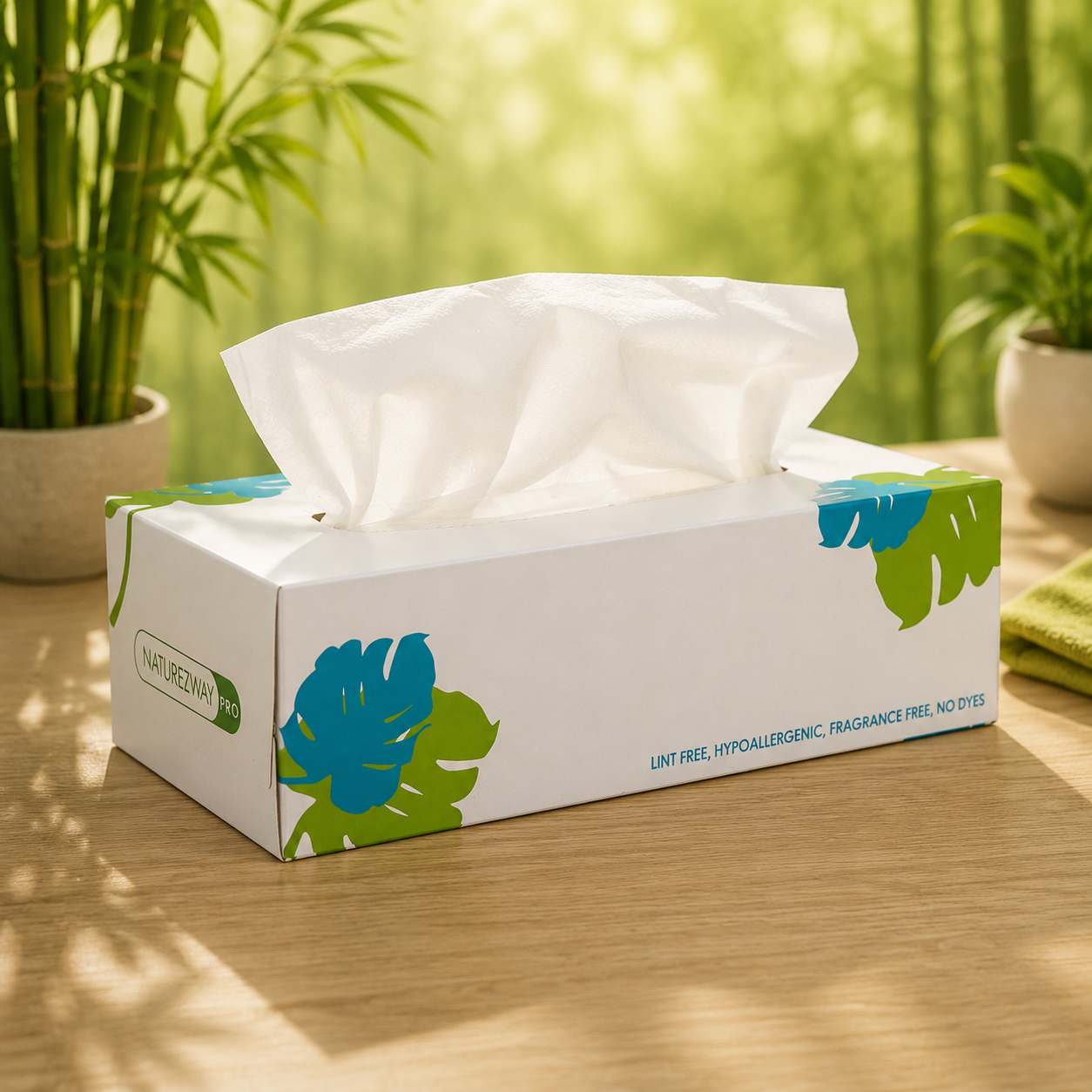 2-Ply Bamboo Facial Tissues – Soft & Sustainable for Sensitive Skin