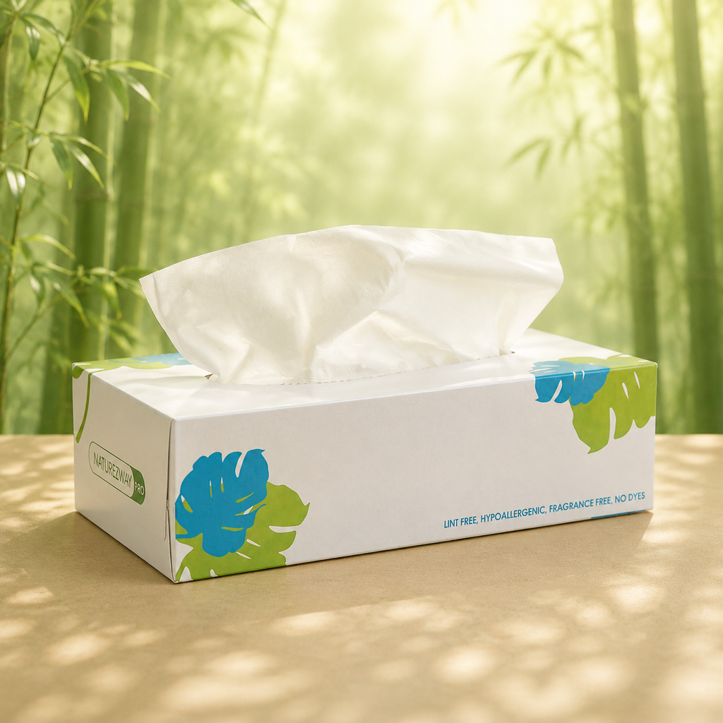 2-Ply Bamboo Facial Tissues – Soft & Sustainable for Sensitive Skin