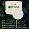 Eco-Friendly 125 PACK 10” Inch Bamboo Round 3 Comp. Plates – Compostable & Sustainable