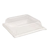 Eco-Friendly 125 Pack To Go Clear Lids for 6" Square Plates – Compostable & Sustainable