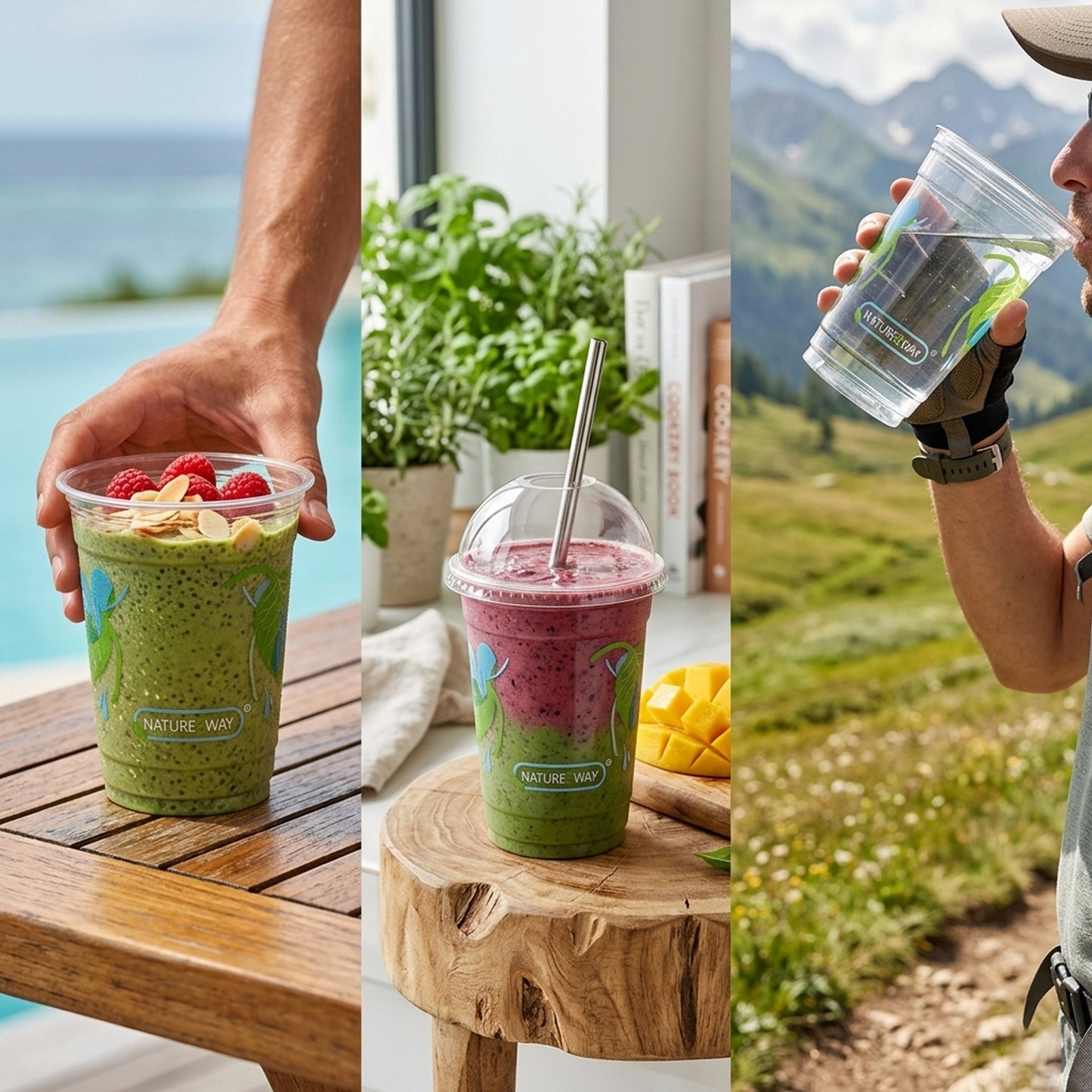 Eco-Friendly 20 PACK 12 oz. Compostable Disposable Cold Cups – Compostable & Sustainable