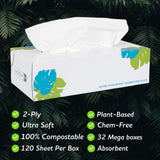 (30 Pack) Bamboo Facial Tissue (120 Sheets Per Box) (2 Ply)