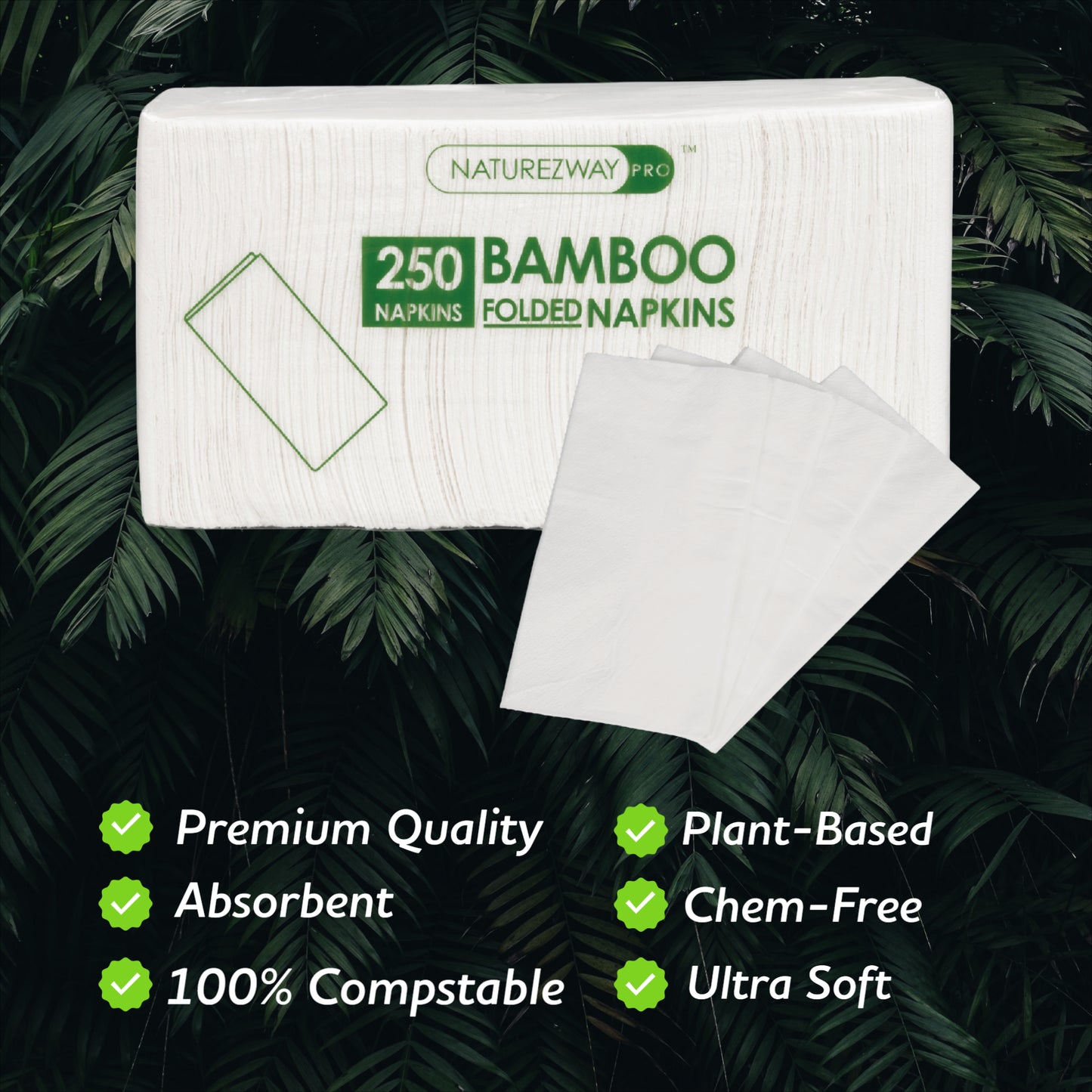 Compostable Bamboo Napkins for Eco-Friendly Events