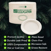 Eco-Friendly 125 PACK 7”x10" Inch Bamboo Round Platter – Compostable & Sustainable