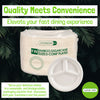 Eco-Friendly 125 PACK 9" Inch Bamboo Round Plates 3 Comp – Compostable & Sustainable