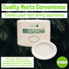 Eco-Friendly 125 PACK 7”x10" Inch Bamboo Round Platter – Compostable & Sustainable