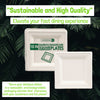 Eco-Friendly 125 PACK 10” Inch Square Bamboo Plates – Compostable & Sustainable