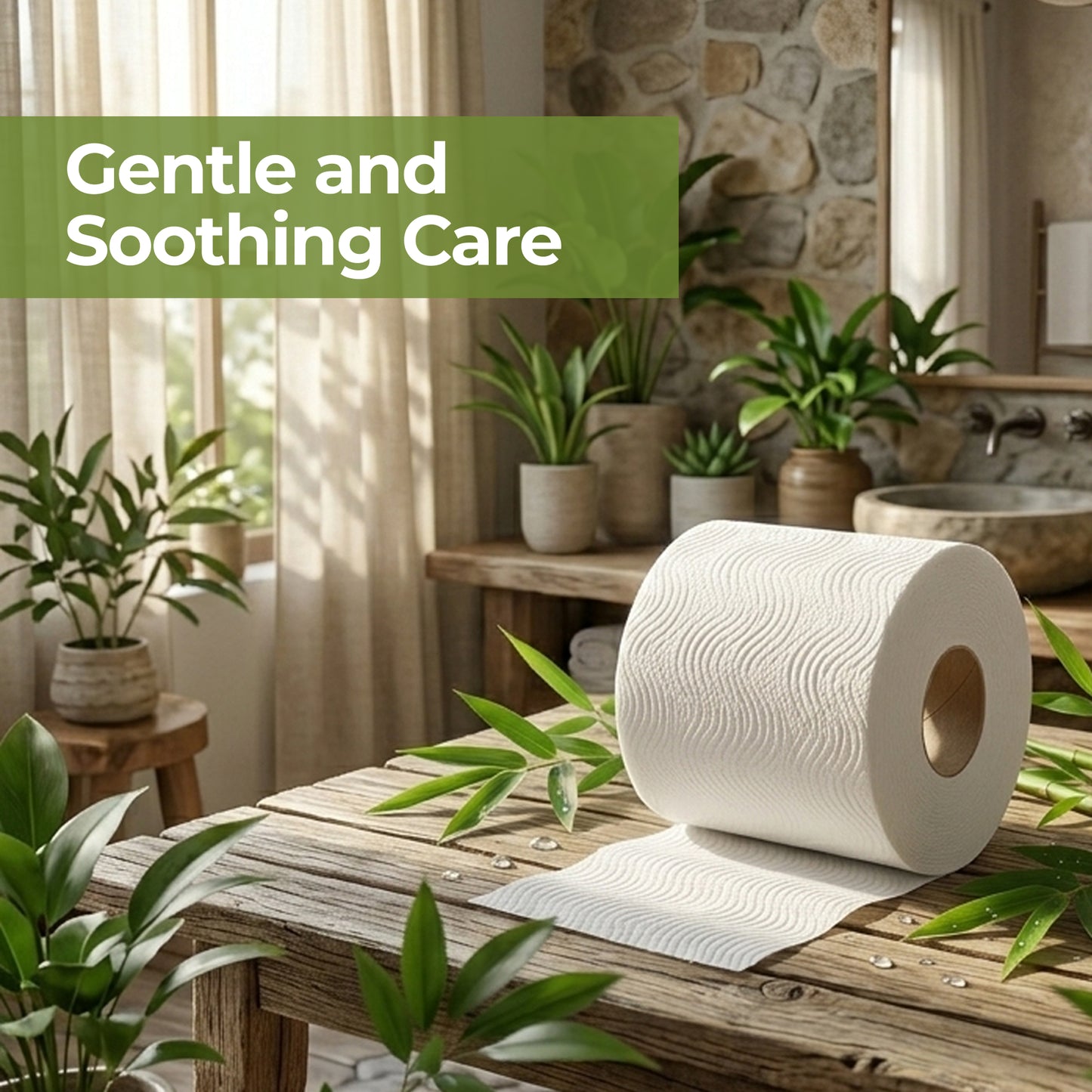 Eco-Friendly 2-Ply Toilet Paper – Compostable Bamboo Tissue Rolls