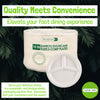 Eco-Friendly 125 PACK 10” Inch Bamboo Round 3 Comp. Plates – Compostable & Sustainable