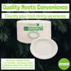 Eco-Friendly 125 PACK 12.5" x 10" Inch Bamboo Oval Plates 3 Comp – Compostable & Sustainable