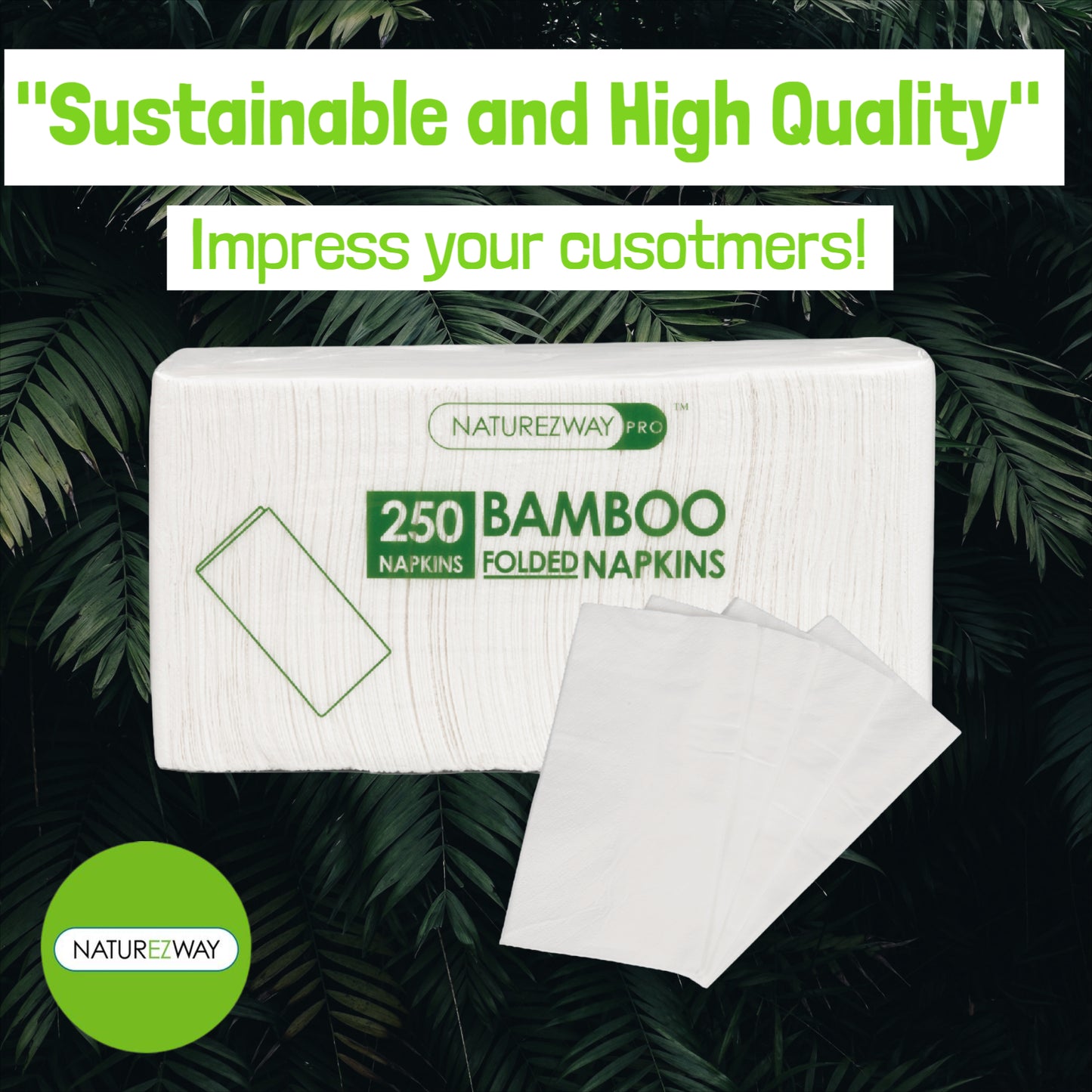 Compostable Bamboo Napkins for Eco-Friendly Events
